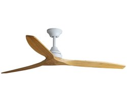 Faro Barcelona Alo L plafondventilator wit/hout 152 cm - luxe design - 3 bladen - zuinige DC-motor - zonder verlichting - met winterstand - met afstandsbediening - stille werking