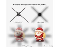 Grote 70cm 3D Hologram Ventilator met WiFi, Bluetooth en App Bediening voor Adverteren