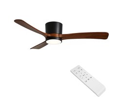 LED Plafondventilator | Zwart | 18W | 1440 lumen | CCT - Kleurwissel | Niet dimbaar