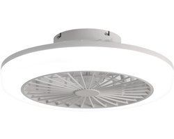 LeerLogic 18 inch gesloten plafondventilator met licht en afgelegen, spoelblaasloze moderne laag profiel plafondventilator voor slaapkamer keuken eetkamer