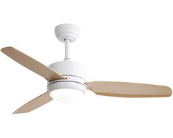 LeerLogic 46 inch plafondventilator met lichten 3 ABS-messen 6-versnellingsbak DC Motor afstandsbediening voor woonkamer