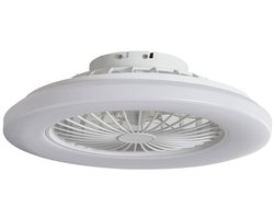 Lindby - Plafondventilatoren met verlichting- met dimmer - CCT - 1licht - kunststof - H: 14.5 cm - wit - Inclusief lichtbron