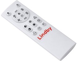 Lindby - Plafondventilatoren met verlichting - RGB - met dimmer - CCT - 1licht - PC, ABS - H: 15 cm - zwart, wit - Inclusief lichtbron