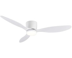 Livano Plafondventilator - Met Verlichting - Plafond Ventilator - Met Lamp - Plafonniere Met Ventilator - Met Licht - Wit - 105cm