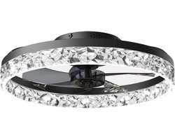 Livano Plafondventilator - Met Verlichting - Plafond Ventilator - Met Lamp - Plafonniere Met Ventilator - Met Licht - Zwart