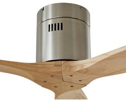 Lucande - Plafondventilatoren zonder verlichting - Hout, ijzer - H: 23 cm - licht hout, nikkel