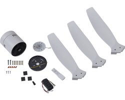 Lucande - Plafondventilatoren zonder verlichting - Hout, ijzer - H: 23 cm - wit