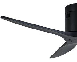 Lucande - Plafondventilatoren zonder verlichting - Hout, ijzer - H: 23 cm - zwart