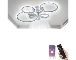 MKSS® Plafondventilator met Verlichting - Ventilator voor Slaapkamer - Air Cooler met Afstandsbediening - Wit