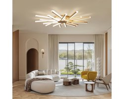 Moderne Grote Plafondlamp 96 cm met Afstandsbediening Dimbare LED Verlichting