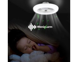 Moderne Plafondventilator met Dimbare LED-Verlichting en Afstandsbediening