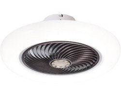 Nivard Plafondventilator - Met Verlichting - Plafond Ventilator - Met Lamp - Plafonniere Met Ventilator - Met Licht - Bruin - 58cm