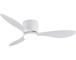 Nivard Plafondventilator - Met Verlichting - Plafond Ventilator - Met Lamp - Plafonniere Met Ventilator - Met Licht - Wit - 105cm