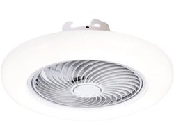 Nivard Plafondventilator - Met Verlichting - Plafond Ventilator - Met Lamp - Plafonniere Met Ventilator - Met Licht - Wit - 52cm