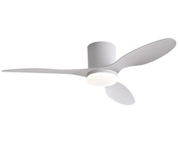 Ohana DT - Plafondventilator met verlichting - Ventilator - 3 temperaturen - 105cm - Afstandsbediening - WiFi - Fluisterstil - Wit