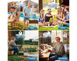 Oplaubare Plafondventilator met Verlichting en Afstandsbediening voor Buiten en Camping