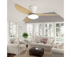 OYLCDI LED Plafondventilator - Stil - Met APP & Afstandsbediening - 6 Snelheden - Lamp en Ventilator Apart Schakelbaar