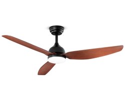 Pegaso+ ventilator in zwart gelakt metaal 18w LED 7183 N CT DC-motor