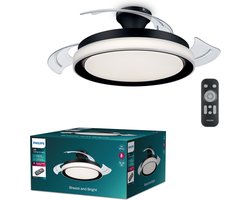 Philips Bliss LED-plafondlamp - met ventilator – zwart