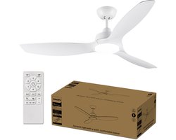 Philips Plafondventilator - Energiezuinige LED verlichting - Plafondlamp - Instelbare kleurtemperatuur - 35W - 132 cm diameter - Afstandsbediening - Wit