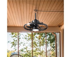 Plafondlamp met ventilator - All-weather - verlichting en verkoeling - met afstandsbediening