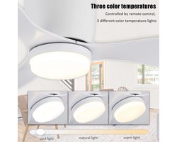 Plafondventilator - Aircooler - Plafondlamp - Plafondventilator Met Verlichting - Plafondventilator Afstandsbediening - Elektrische Ventilatoren - 105 cm - Wit