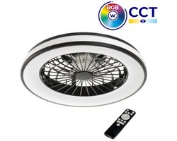 Plafondventilator met LED-lamp PLAVE - Ø485mm - 48W - RGB+CCT