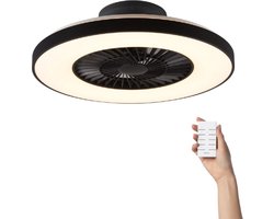 Plafondventilator met LED verlichting – zwart – incl. afstandsbediening