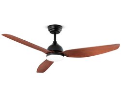 Plafondventilator met licht Perenz 7189 N CT Zwart – Ø 132 cm, 3 bladen, 6 snelheden, 40W DC-motor, stil
