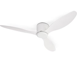 Plafondventilator | Ø132 cm | Wit | Extra Stil: <25 dB | Ideaal voor Lage Plafonds