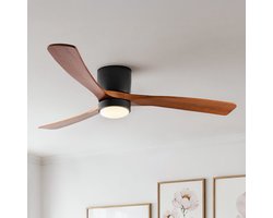 Plafondventilator Rani met eikenhouten bladen incl. LED