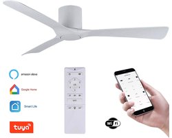 Plafondventilator Storm - Super stil - Hoge kwaliteit - Ventilator 2025 - WIFI - TUYA app - Ø 132 cm - wit