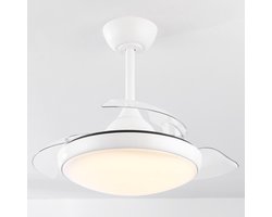 Plafondventilator wit incl. LED en afstandsbediening - Haizea