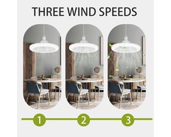 Plafondventilatorlamp met LED en afstandsbediening - Stille plafondventilator voor kleine ruimtes