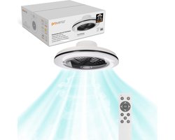 Proventa 3D Air Plafondventilator met verlichting 50 cm - Verspreidt lucht over hele kamer - Plafondlampen met Ventilator & Lamp - Met afstandsbediening - Ventilatorlamp - Ventilatoren plafond - Plafonventilator