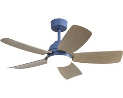 Re-purelife® Plafondventilator Ø107 cm met LED Verlichting & Afstandsbediening – 5 ABS Bladen, Dimbare 3-Kleur LED 22W, Stille & Energiezuinige DC Motor, Omkeerfunctie Zomer/Winter – Ideaal voor Woonkamer, Slaapkamer & Kantoor