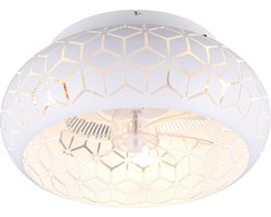 REALITY BIDAR - Plafondventilator - Wit mat - excl. 3x E27 4 W - Licht apart schakelbaar - Afstandsbediening - Plafondbevestiging - 3 snelheidsinstellingen - Timer - Zomer- en wintermodus