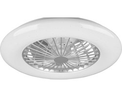 REALITY STRALSUND - Ventilator - Titanium - incl. 1x SMD 30 W - Afstandsbediening - Geintegreerde dimmer - Traploos instelbare lichtkleur - Niet geschikt voor externe dimmer - Geheugenfunctie - 3 snelheidsinstellingen - Zomer- en wintermodus