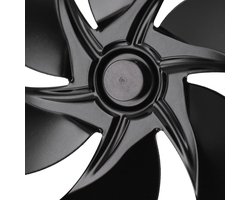 RFWR® Kachel Ventilator met 6 Bladen - Universeel Vervangbaar Ventilatorblad voor Open Haard - Aluminiumlegering - Zwart