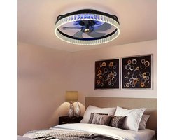 Ventilator Lamp - Airco Lamp - RGB - Plafondventilator Met Verlichting - Pafonniere - Plafondventilator Afstandbediening - Keukenlamp - Woonkamerlamp -6 Standen
