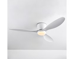 Zomer/winter plafondventilator Circo wit met aanpasbare kleurtemperatuur