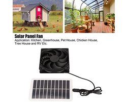 Zonneventilator 15W - Draagbare Afzuigventilator voor Keuken, Kas en Huisdieren