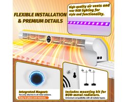 1x Draagbare Radiatorventilator - Universeel - Energiezuinig - Radiator Ventilator