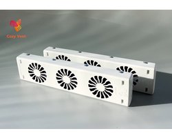 Cozyvent radiator ventilator DUO - Next Generation Afstandsbediening & Display – Stille Energiebesparende Radiator Booster - neerwaartse luchtstroom
