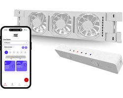 Heatfan 3 - Single Set - Wit - Radiator Ventilator – Radiator Ventilator – met WIFI Controller – Energiezuinige Radiator Fan voor Verwarming – Geschikt voor radiatoren van 30 cm t/m 60 cm