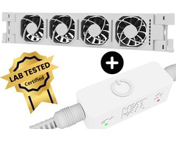 Heatfan 4 Single set - Radiator Ventilator met Touch Sensor - Universele Maat - Zonder Geluid - Geschikt voor radiator 40 tot 70m - Wit
