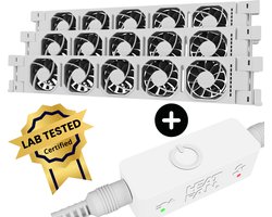 Heatfan 5 Trio set - Radiator Ventilator met Touch Sensor - Universele Maat - Zonder Geluid - Geschikt voor radiator 170 tot 230cm - Wit