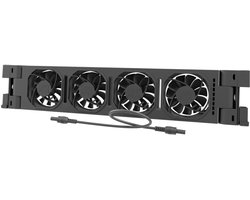 Heatfan radiator ventilator uitbreiding 4-voudig zwart - per stuk (56233)