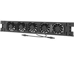 Heatfan radiator ventilator uitbreiding 5-voudig zwart - per stuk (56127)