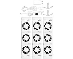 Livn Radiatorventilator Trio Set - Voor bijna alle typen radiatoren - Fluisterstil - Complete Set